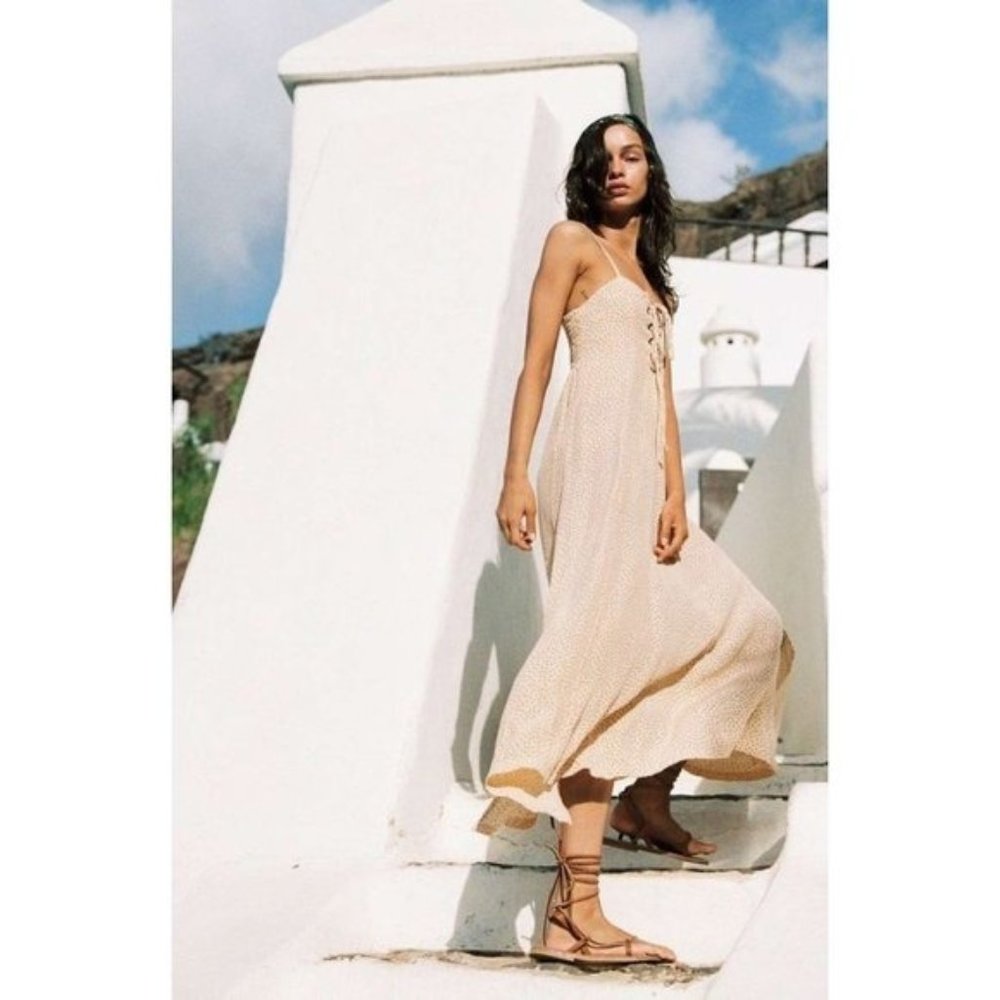 Anthropologie Faithfull The Brand Mirador Dress Rossi Polka Dot
